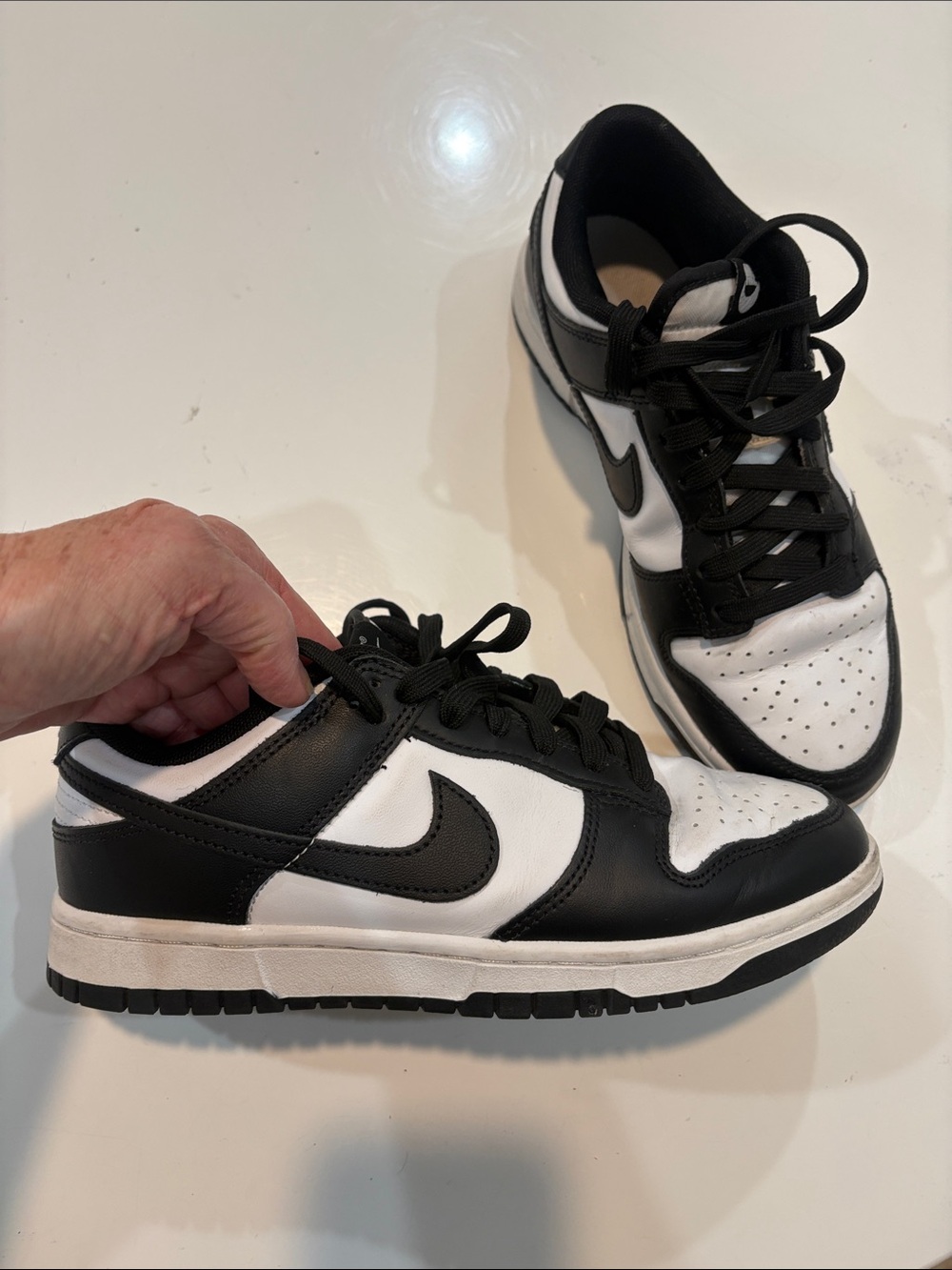 Nike Black and White Low-Top Swoosh Sneakers
